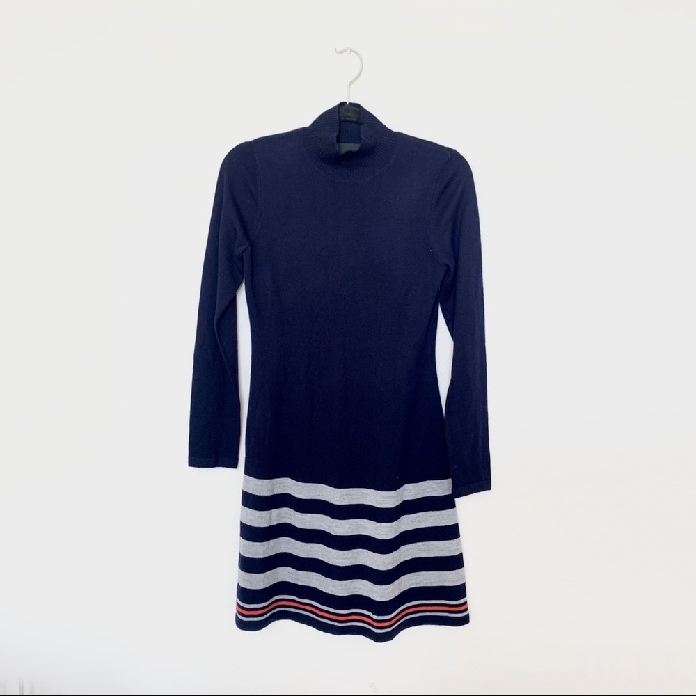 CYNTHIA ROWLEY Mock-Neck Wool Sweater Dress, S